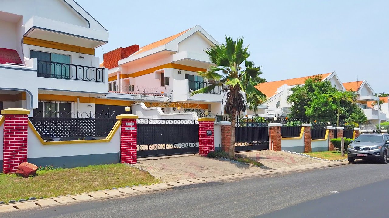 GHANA BEAUTIFUL CANTONMENTS RESIDENCE ACCRA AFRICAN WALK VIDEOS