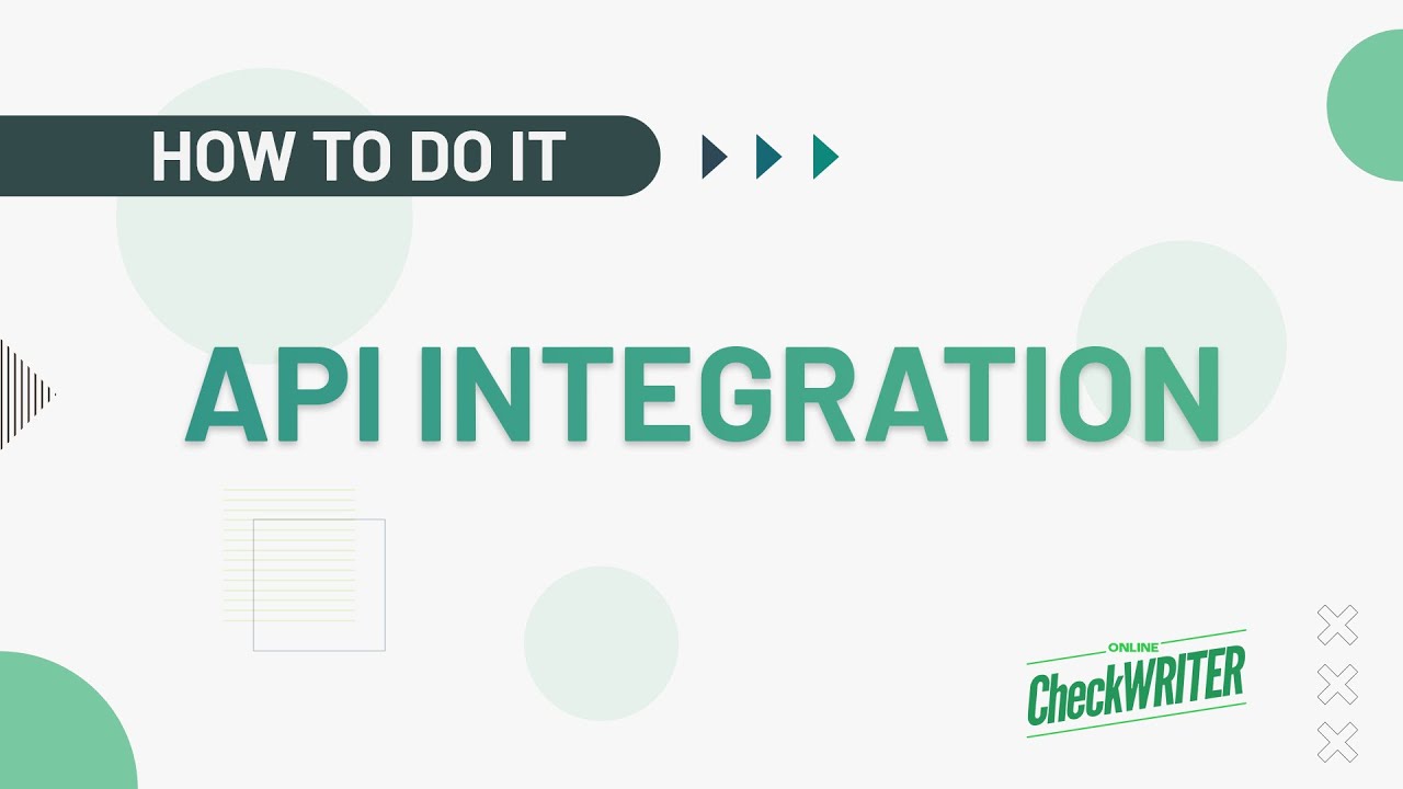 OnlineCheckWriter API Integration