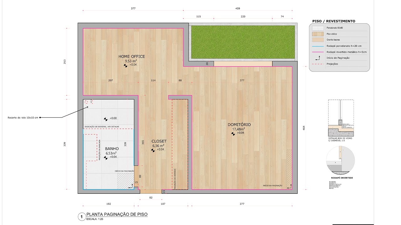 PLANTA PAGINAÇÃO DE PISO NO SKETCHUP