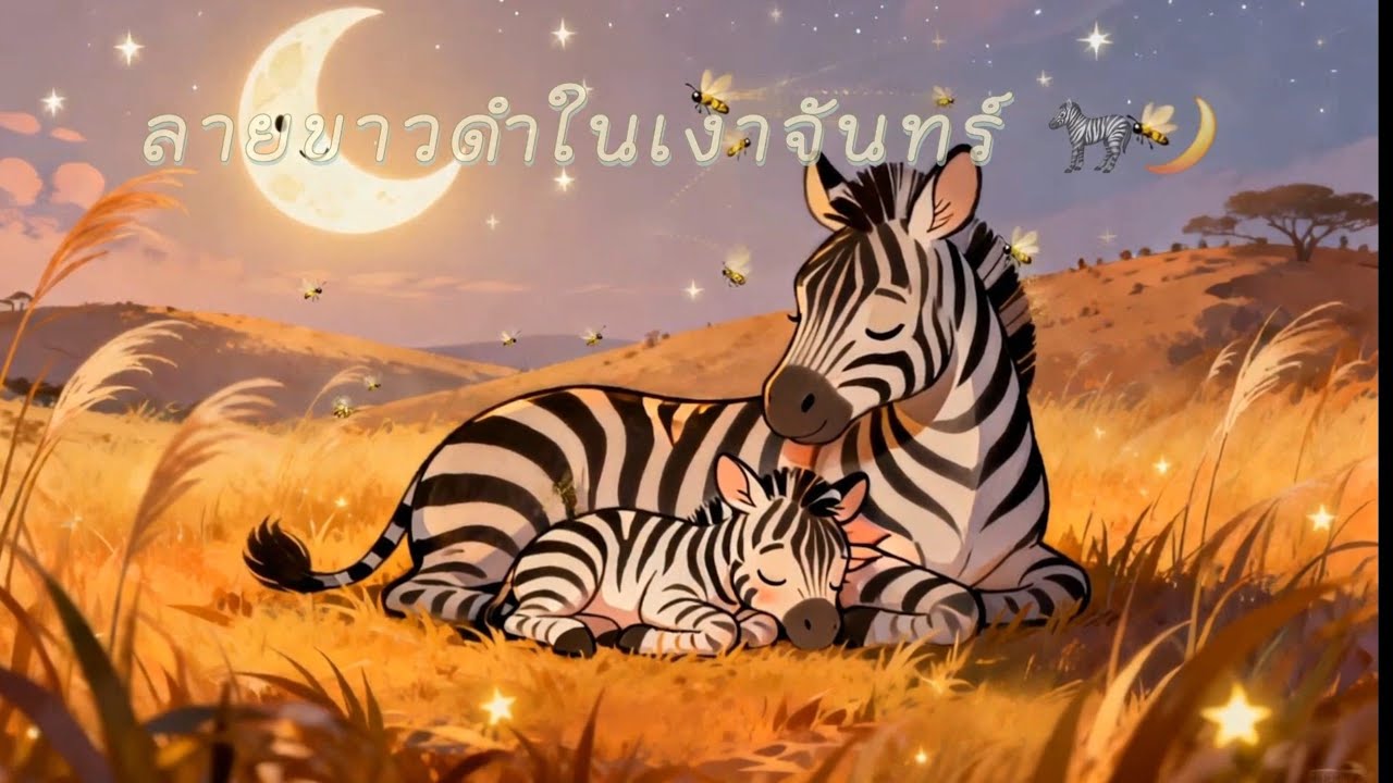 ลายขาวดำในเงาจันทร์ 🦓🌙 | เพลงกล่อมเด็ก Music Box มีเสียงฮัม | The Lullaby Home