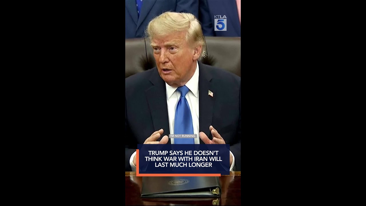 Trump says he doesn't think war with Iran will last much longer