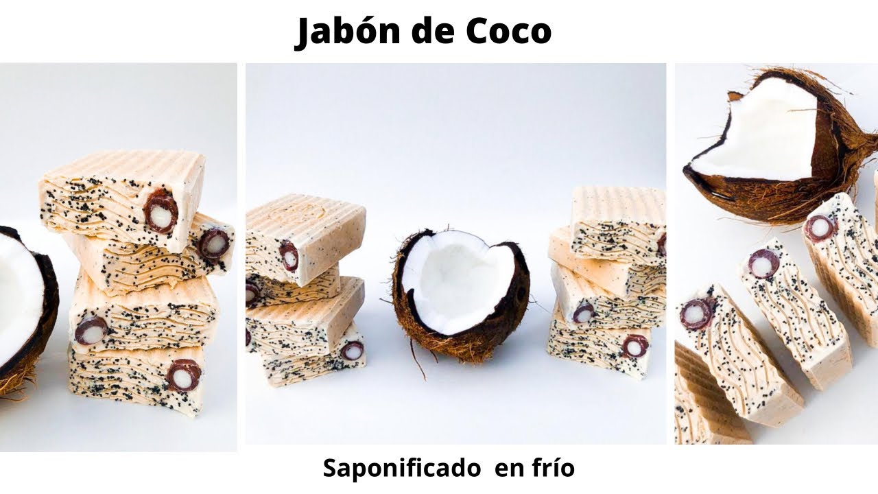 JABON DE COCO 🥥 SAPONIFICADO EN FRÍO 🌴con fórmula incluida