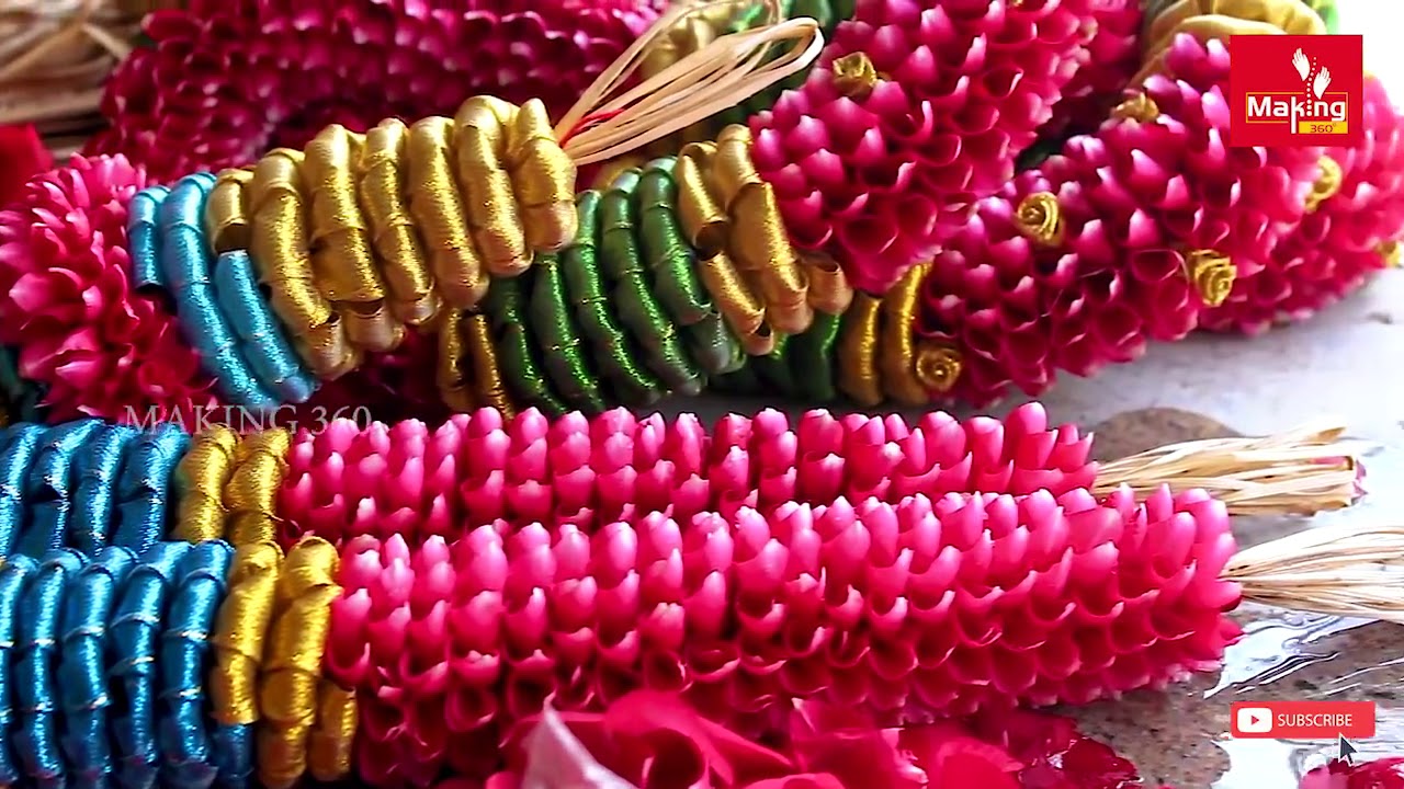 Making of petal garland Madhumani Flowershop