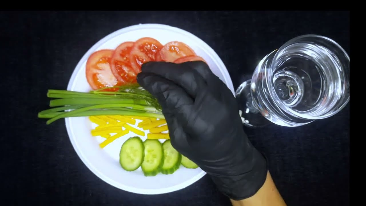First Bite: Cucumber & Tomato Crunch ASMR 🥗 #POV ✅