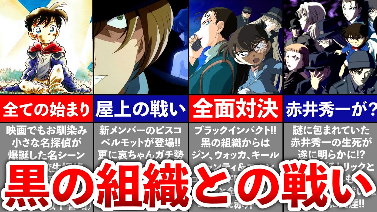 【名探偵コナン】「黒鉄の魚影」公開前に黒の組織との戦いをおさらい!!【ゆっくり解説】