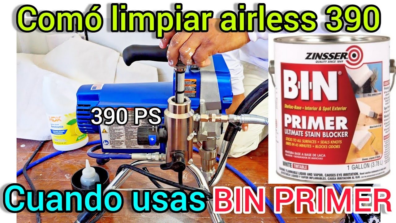 Cómo limpiar tus máquinas airless al usar Bim Primer Shellac!