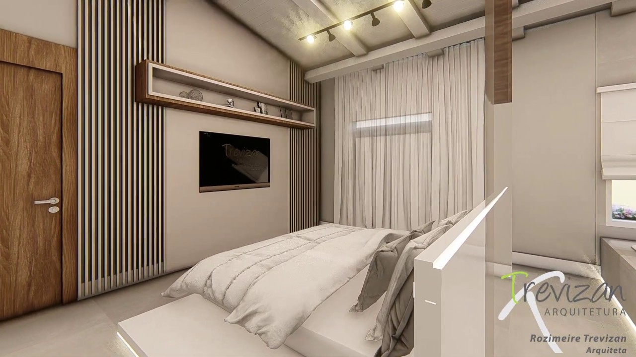Quarto integrado com banheiro e closet
