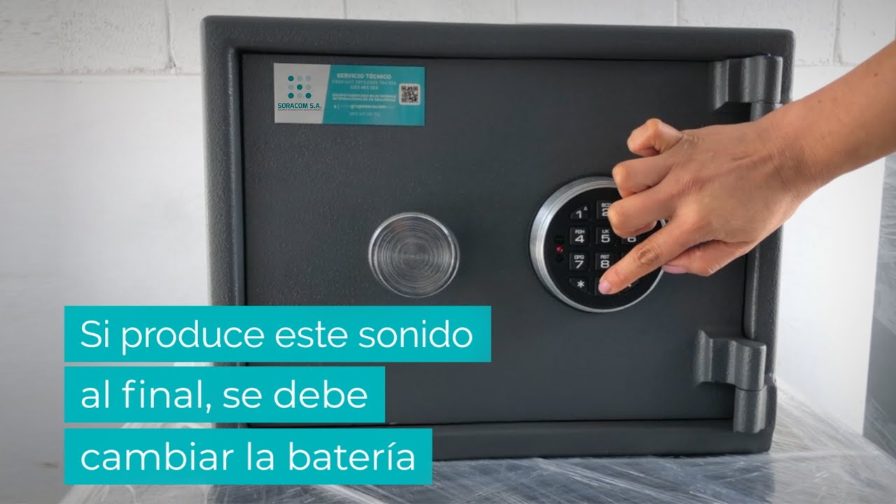 Cómo cambiar la batería de la cerradura de una caja fuerte SORACOM