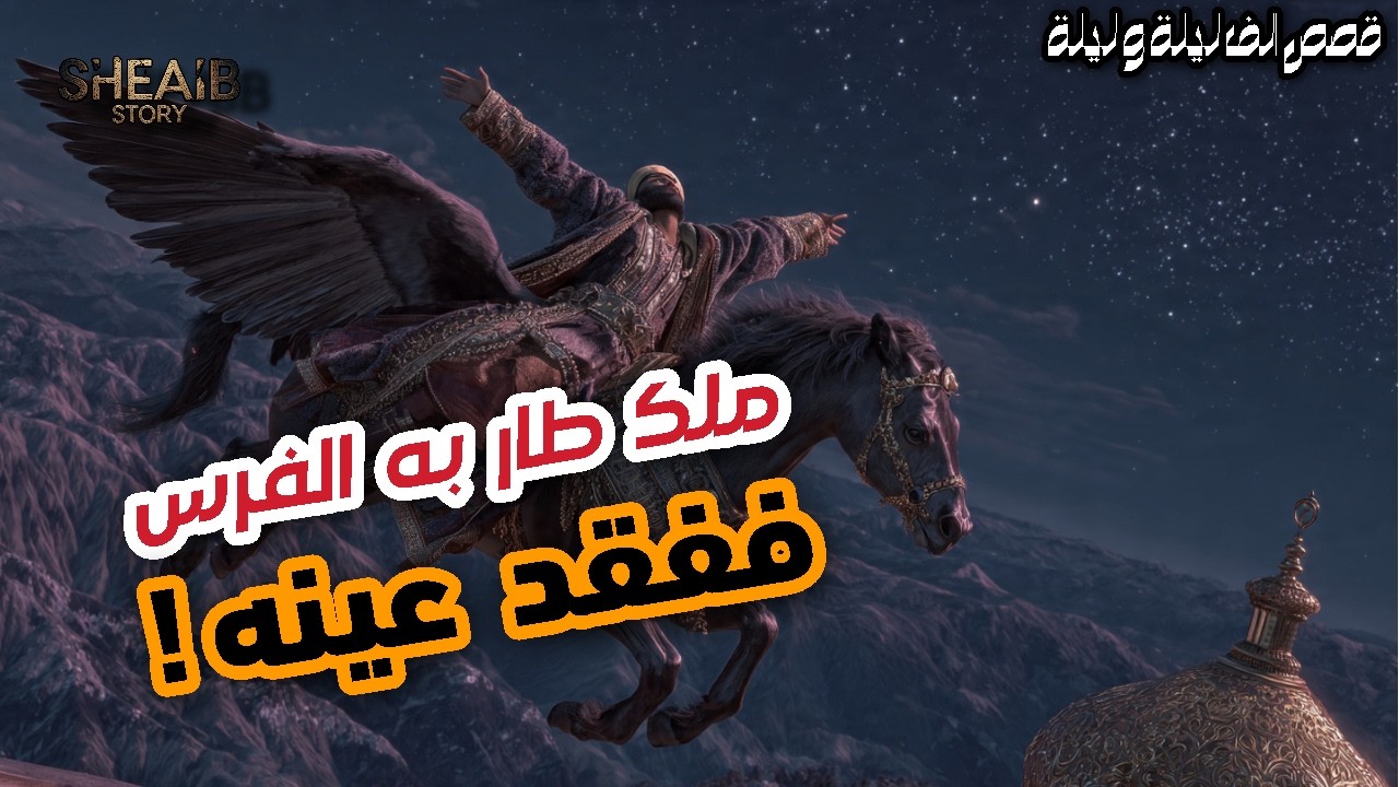 قصة الصعلوك الثالث من ألف ليلة وليلة | حين طار به الفرس وفَقَد عينه!