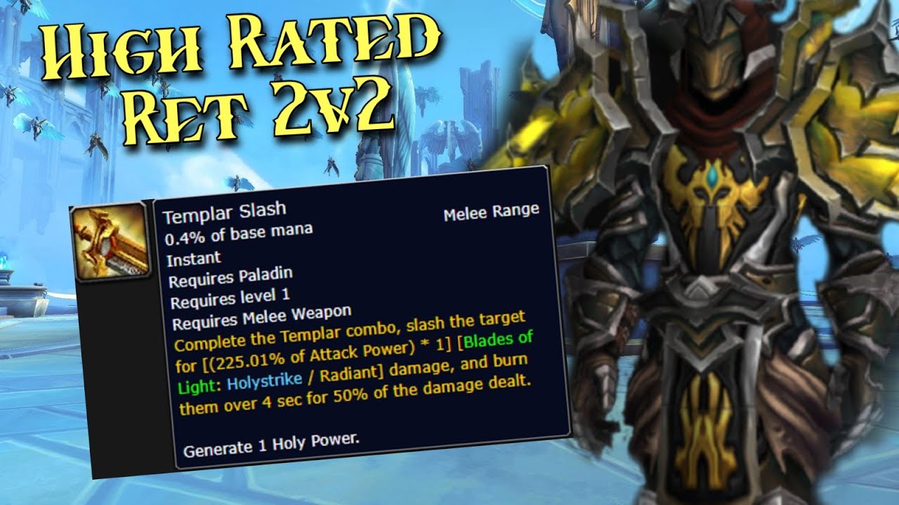 Сработает ли?! Удар тамплиера! Паладин-отступник, PvP, 2300+CR, Арена 2 на 2 - WoW TWW 11.2