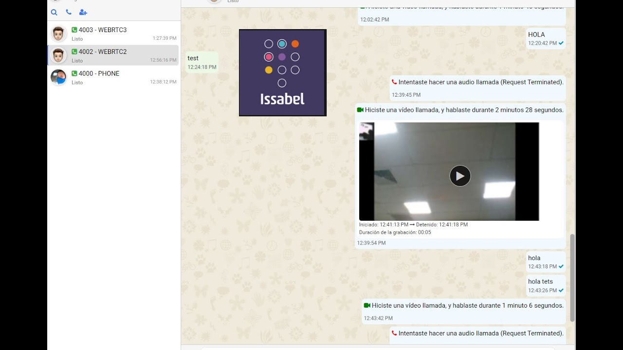 BROWSER PHONE WEBRTC EN ISSABEL