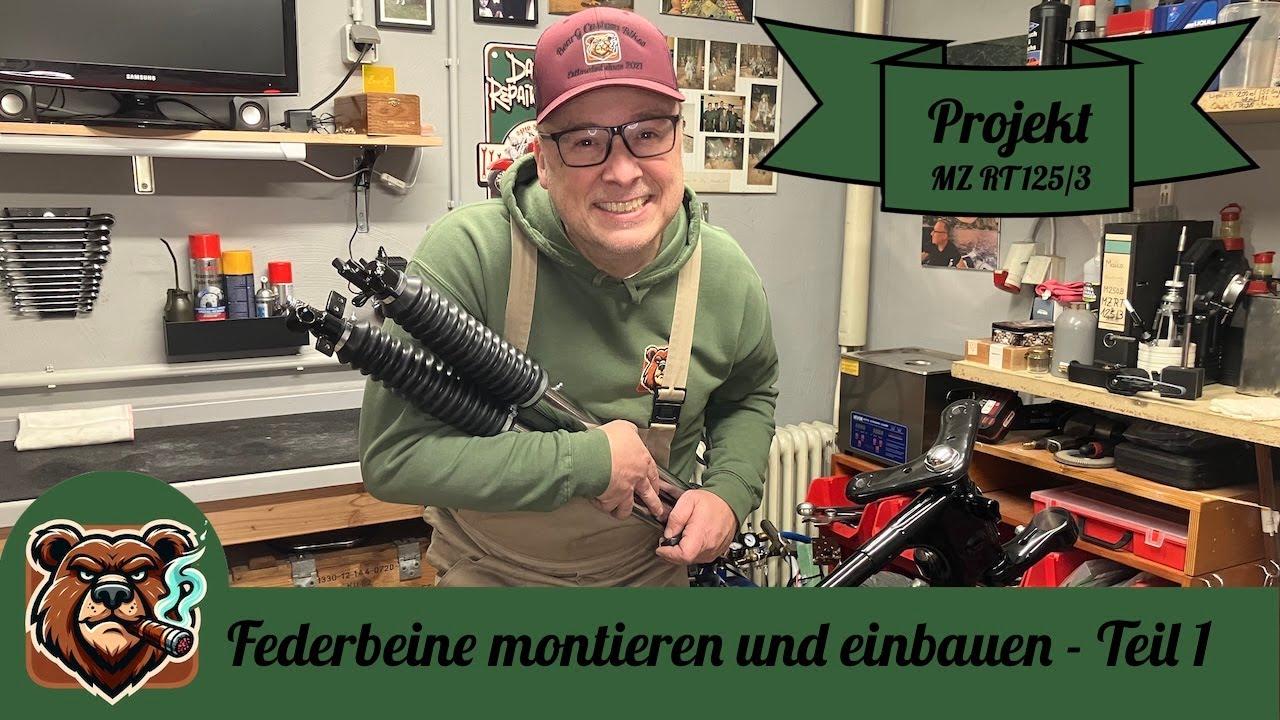 MZ RT 125/3 - Federbeine montieren (Teil 1)