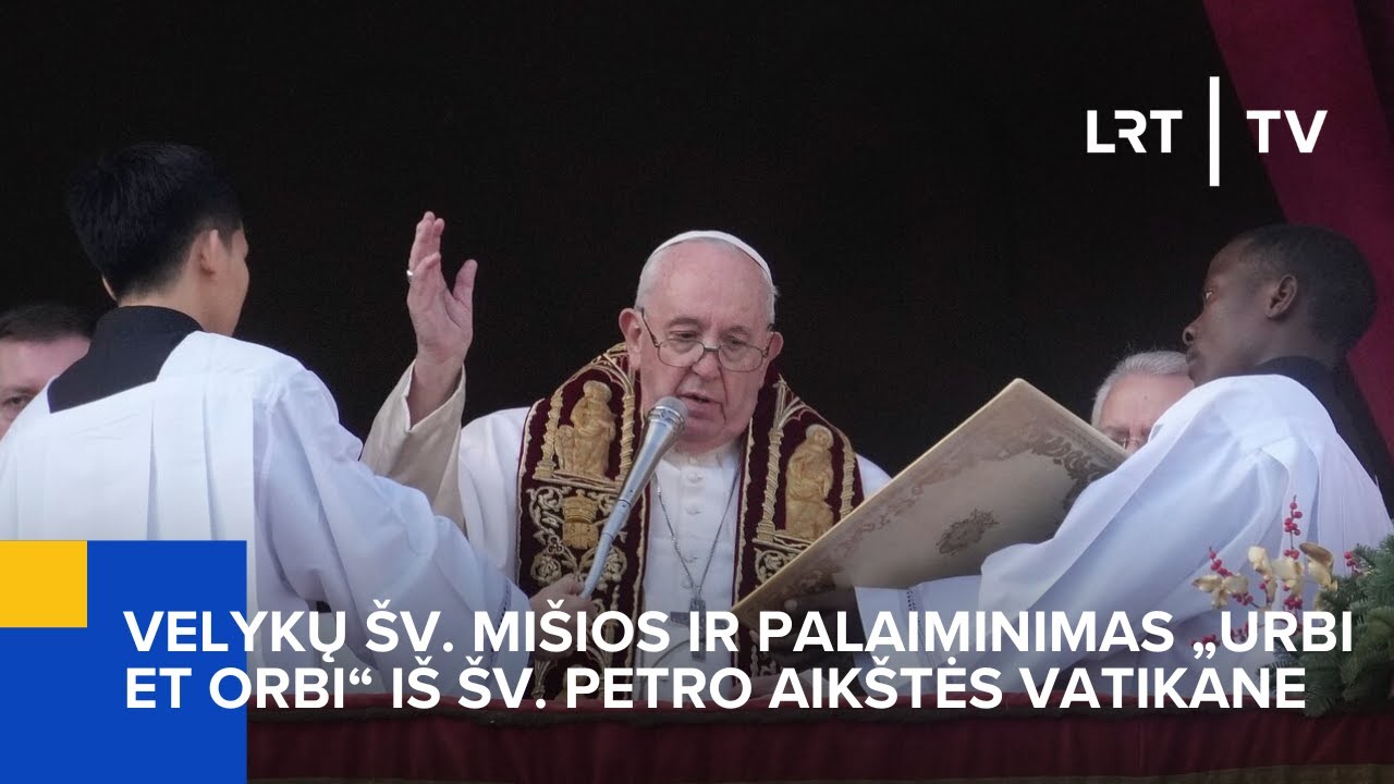 Velykų Šv. Mišios ir palaiminimas „Urbi et Orbi“ iš Šv. Petro aikštės Vatikane | 2025-04-20