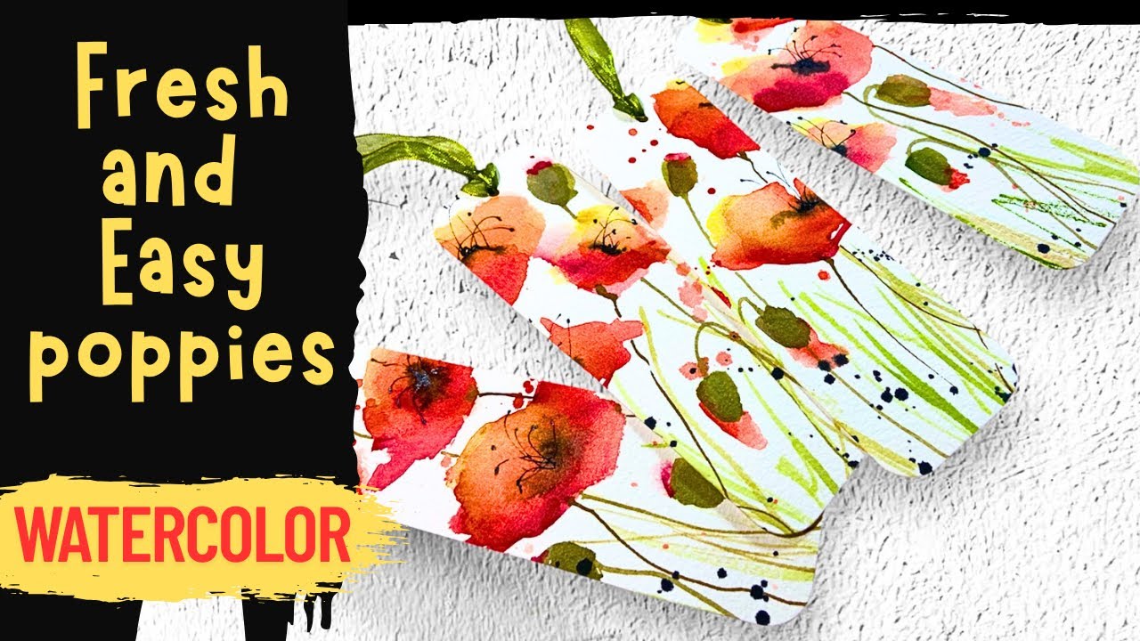 Paint your own bookmarks with watercolors very easily and quickly