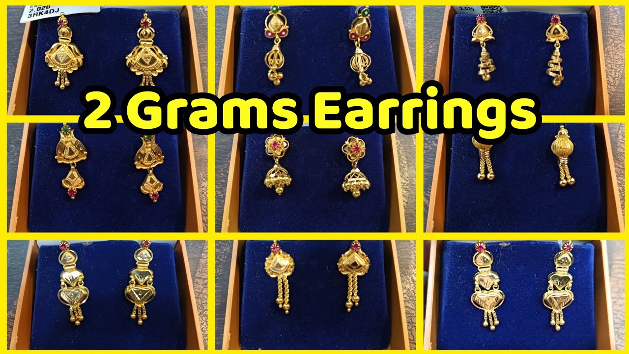 2 Grams Gold Earrings ❤️ Handmade Earrings 