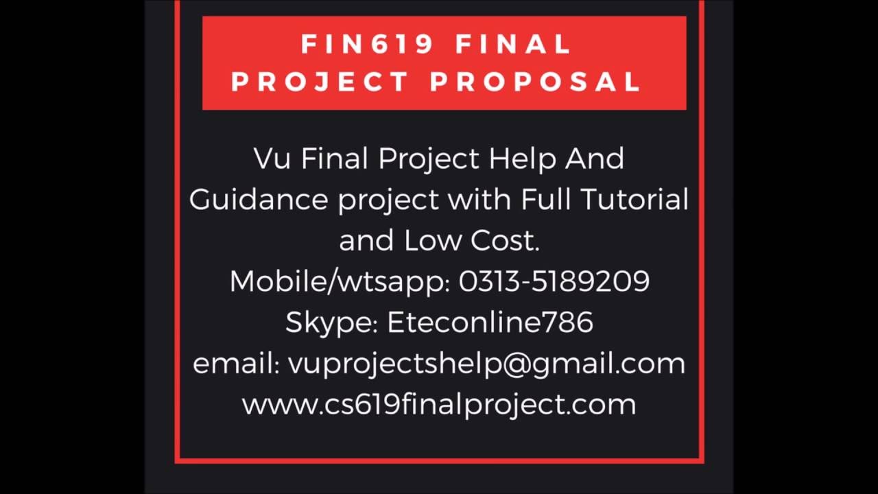 FIN619 Final Project Proposal