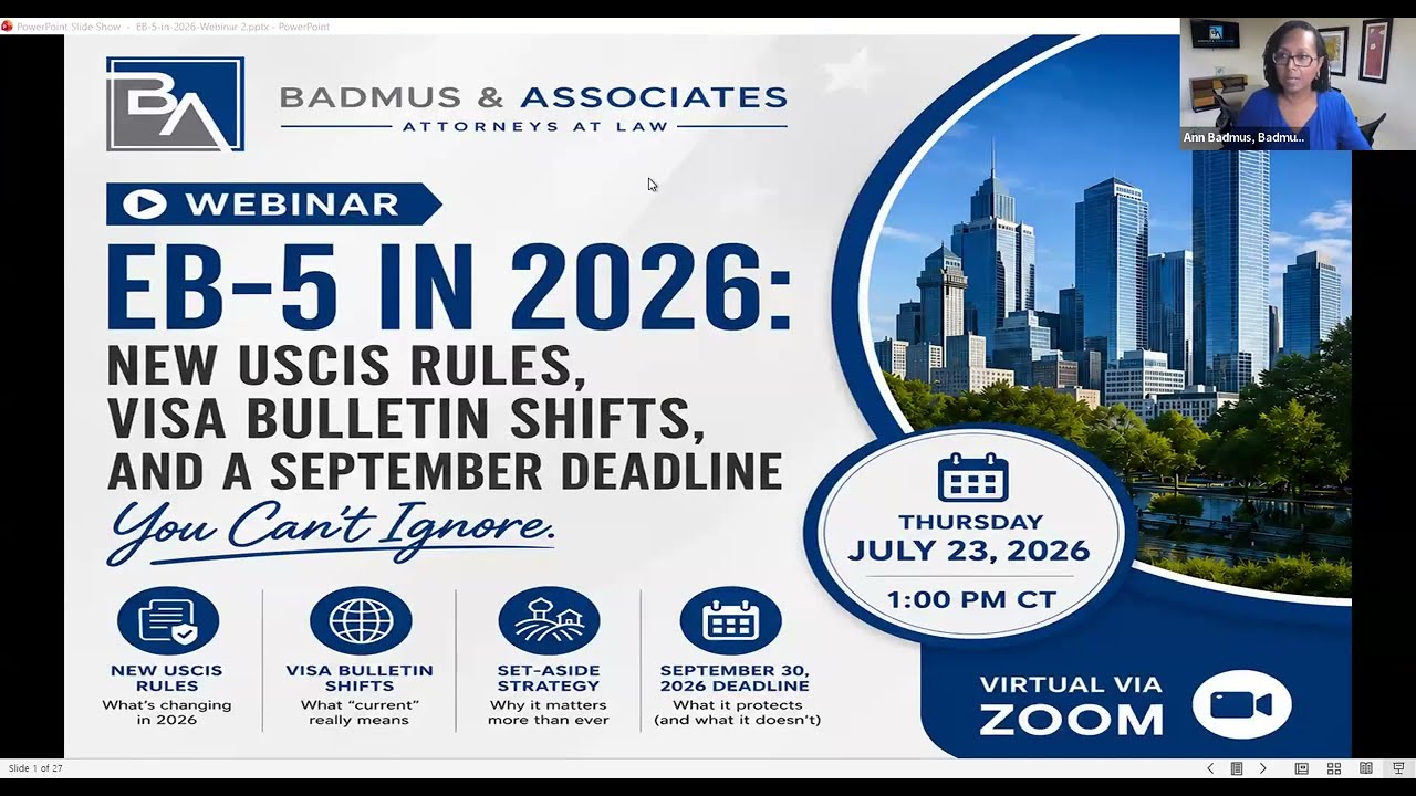 EB-5 in 2026: New USCIS Rules, Visa Bulletin Shifts, and a September Deadline You Can't Ignore