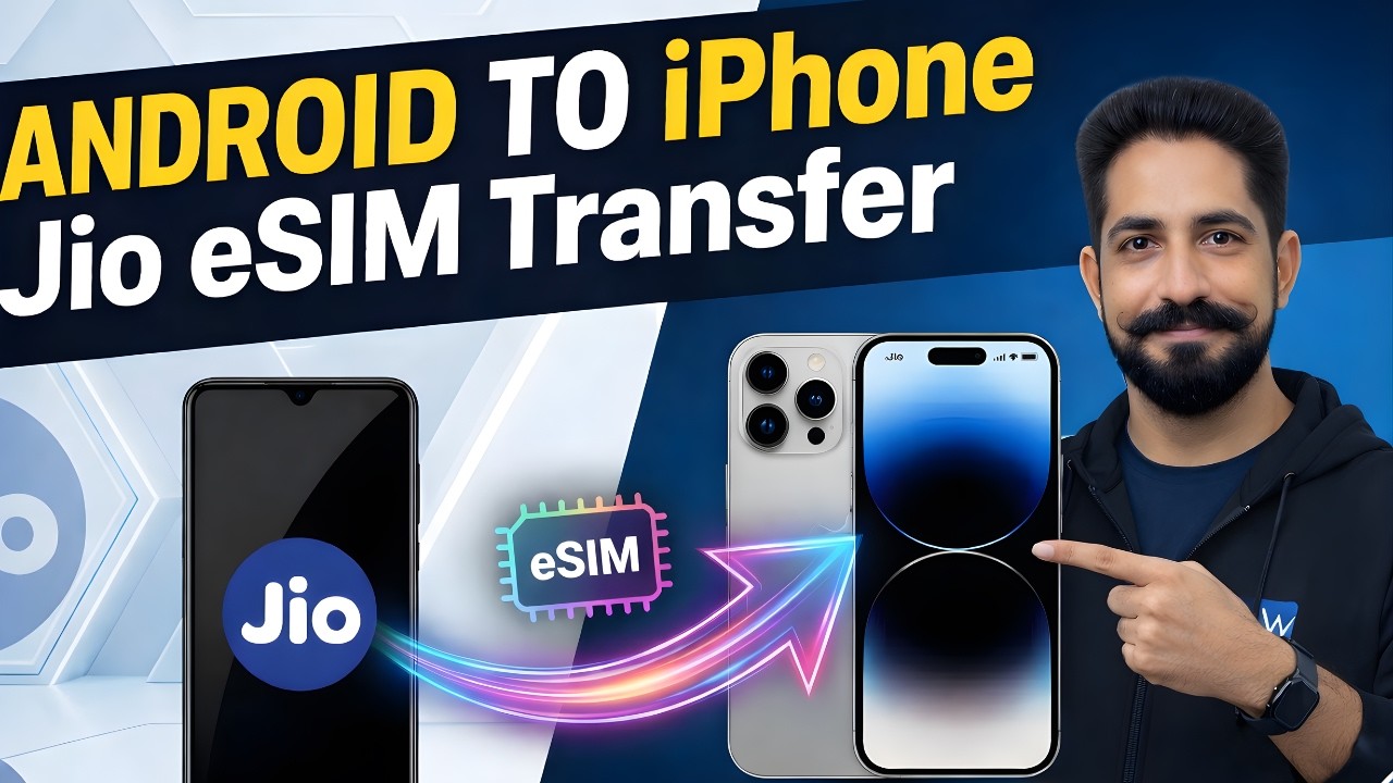 Jio eSIM Transfer: Android to iPhone Kaise Kare? 📲 (Step-by-Step Guide)