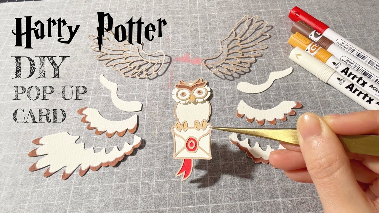 DIY 해리포터 팝업카드 만들기 | 올빼미 날개, 머러더스 지도 팝업카드 만들기 #arrtx #popupcard #tutorial #harrypotter #팝업카드 #diy 