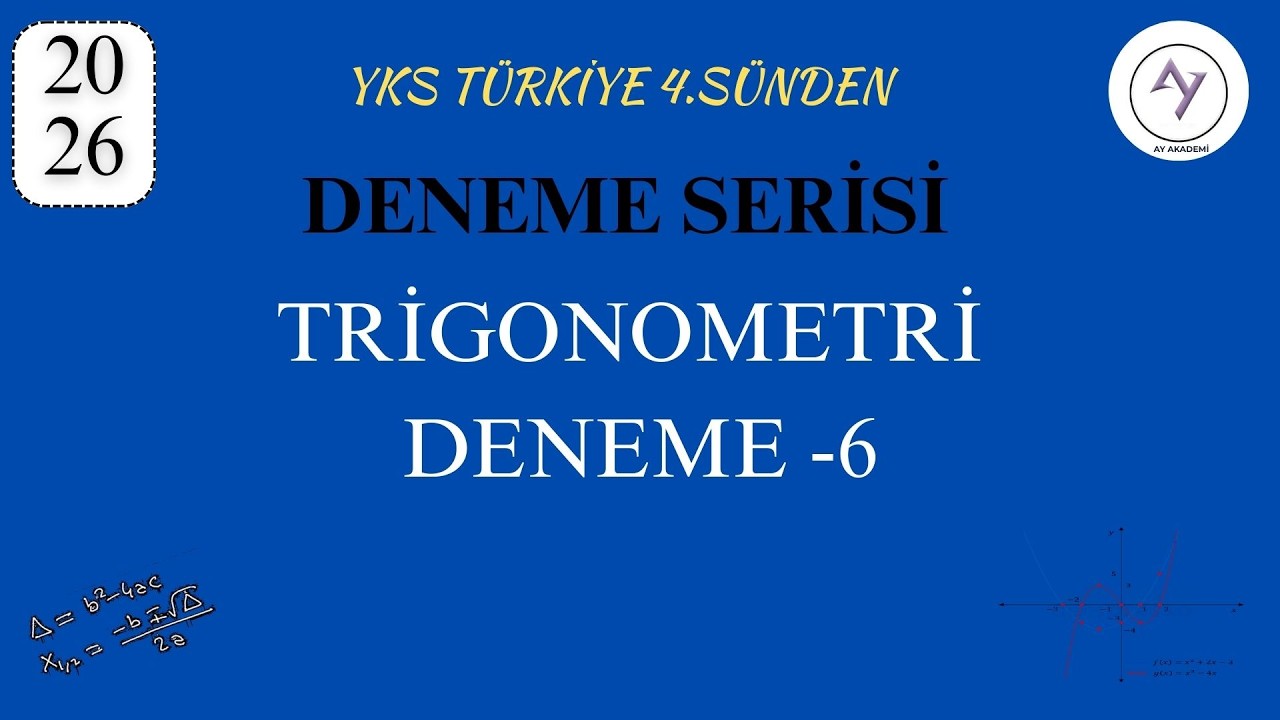 AYT Trigonometri Konu Deneme-6 | Yks 4.sünden Konu Anlatım Destekli | AYT MATEMATİK | YKS 2026
