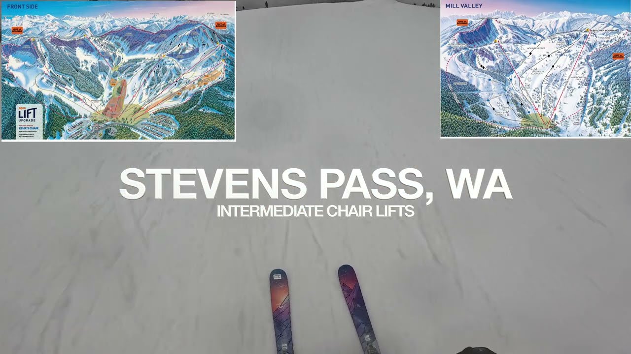 🟦 Stevens Pass ALL Blue Ski Runs | Intermediate Ski by A Beginner | Feb 2025 🎿 #skiing