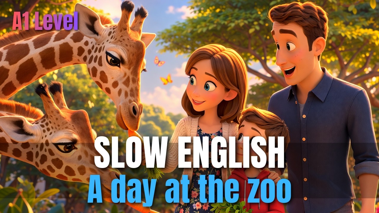 Our First Family Trip to the Zoo | Easy English Listening Story for Beginners (A1 Level)