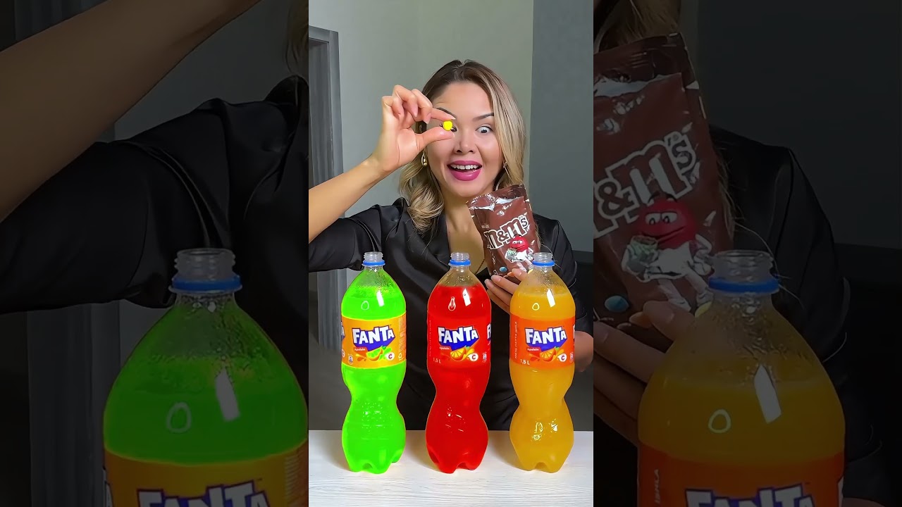 Rainbow Fanta Magic with M&Ms 🌈🥤🍬