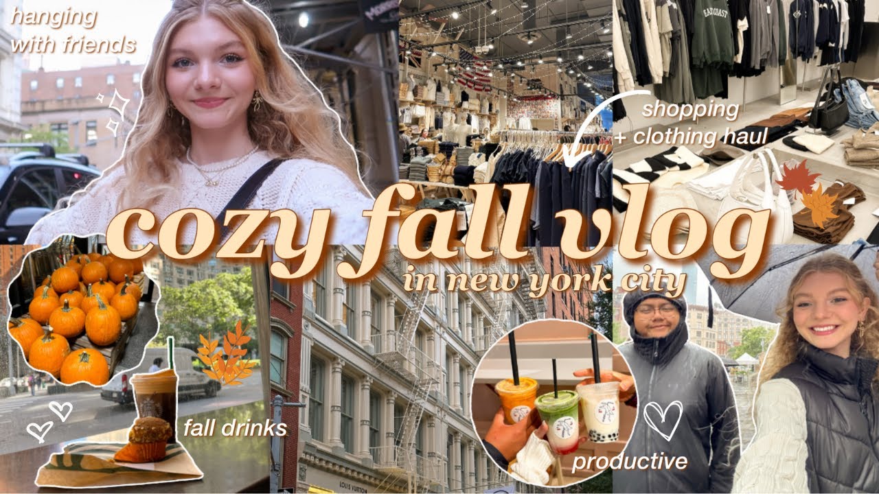 COZY FALL VLOG IN NYC 🍂 productive days, fall shopping haul, cooking, seeing friends & sonny angels!