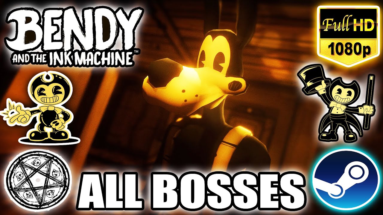 Bendy and the Ink Machine (Complete Edition) - All Bosses (With Cutscenes) (HD) [1080p60FPS]