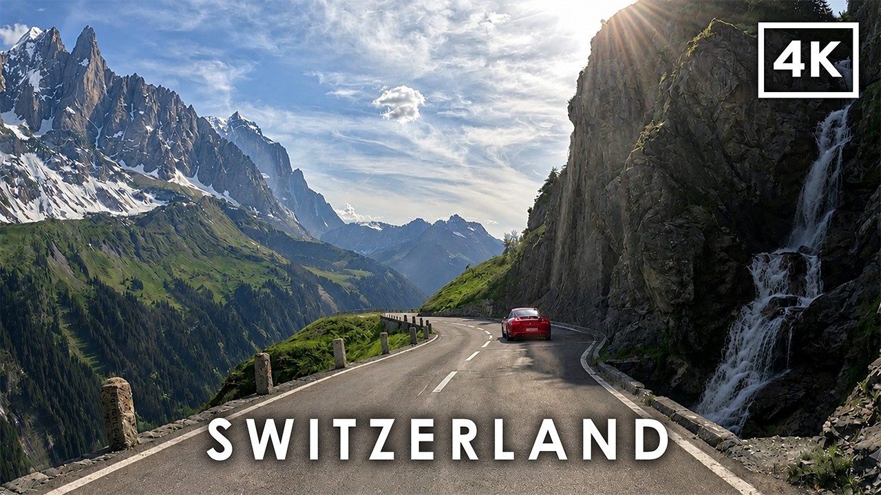 Driving 136 Dangerous Curves in the Swiss Alps 🇨🇭 / 4K 60fps / No Music - Natural Car & Road Sounds