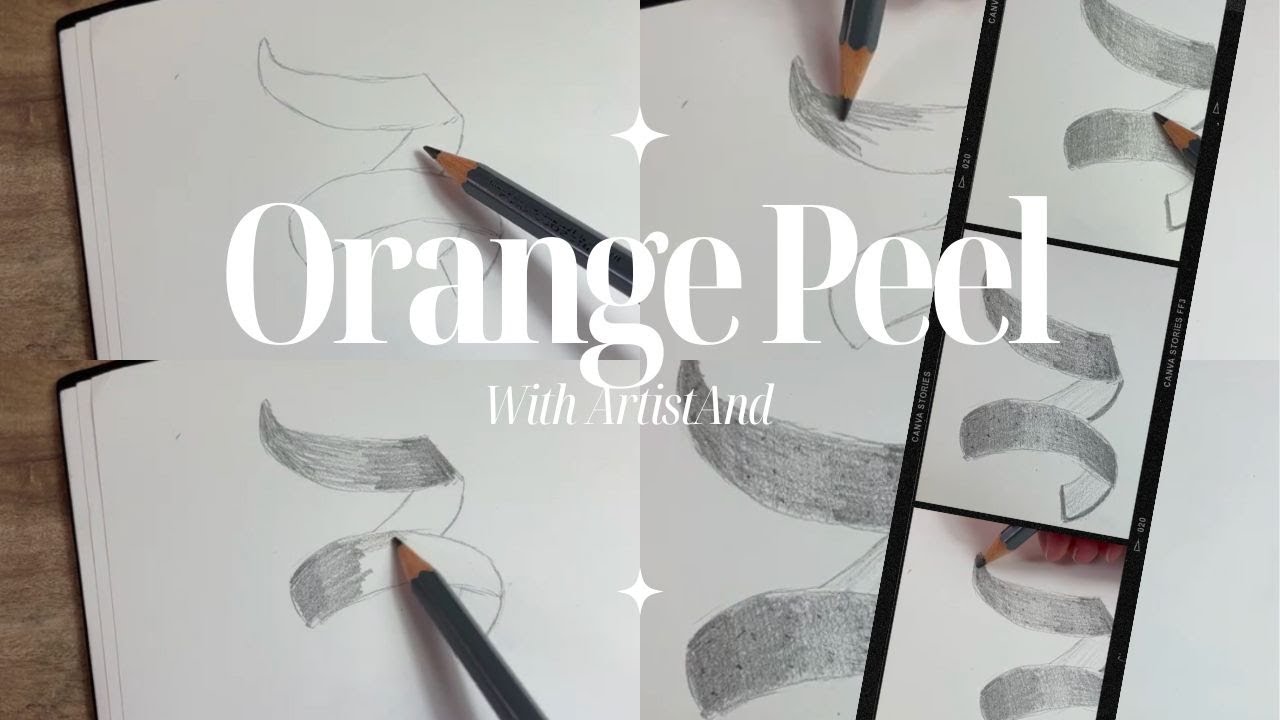✏️ 5-Minute Orange Peel Sketch! Easy Drawing Tutorial