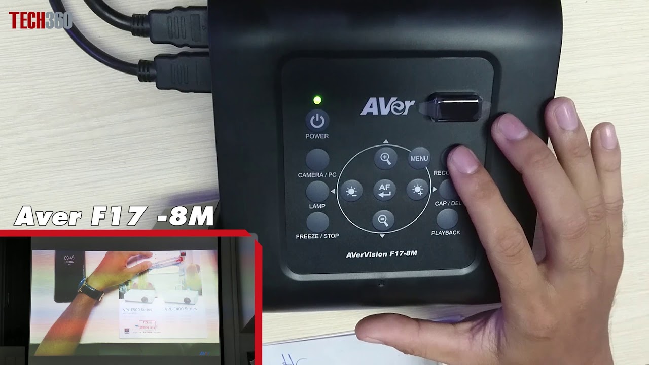 HDSD máy chiếu - camera đa vật thể Avervision F17-8M | Maychieugiare.net