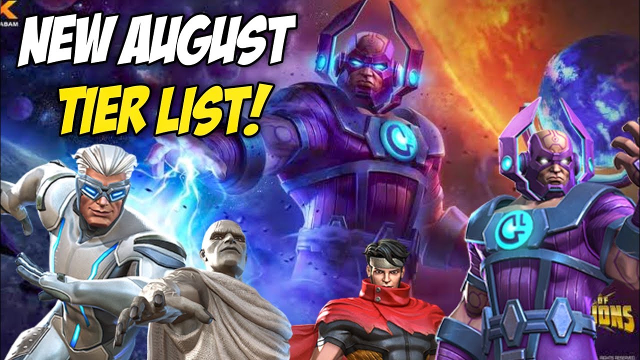 MCOC AUGUST TIER LIST! - BEST CHAMPIONS IN MCOC - MCOC TIER LIST AUGUST 2022 |