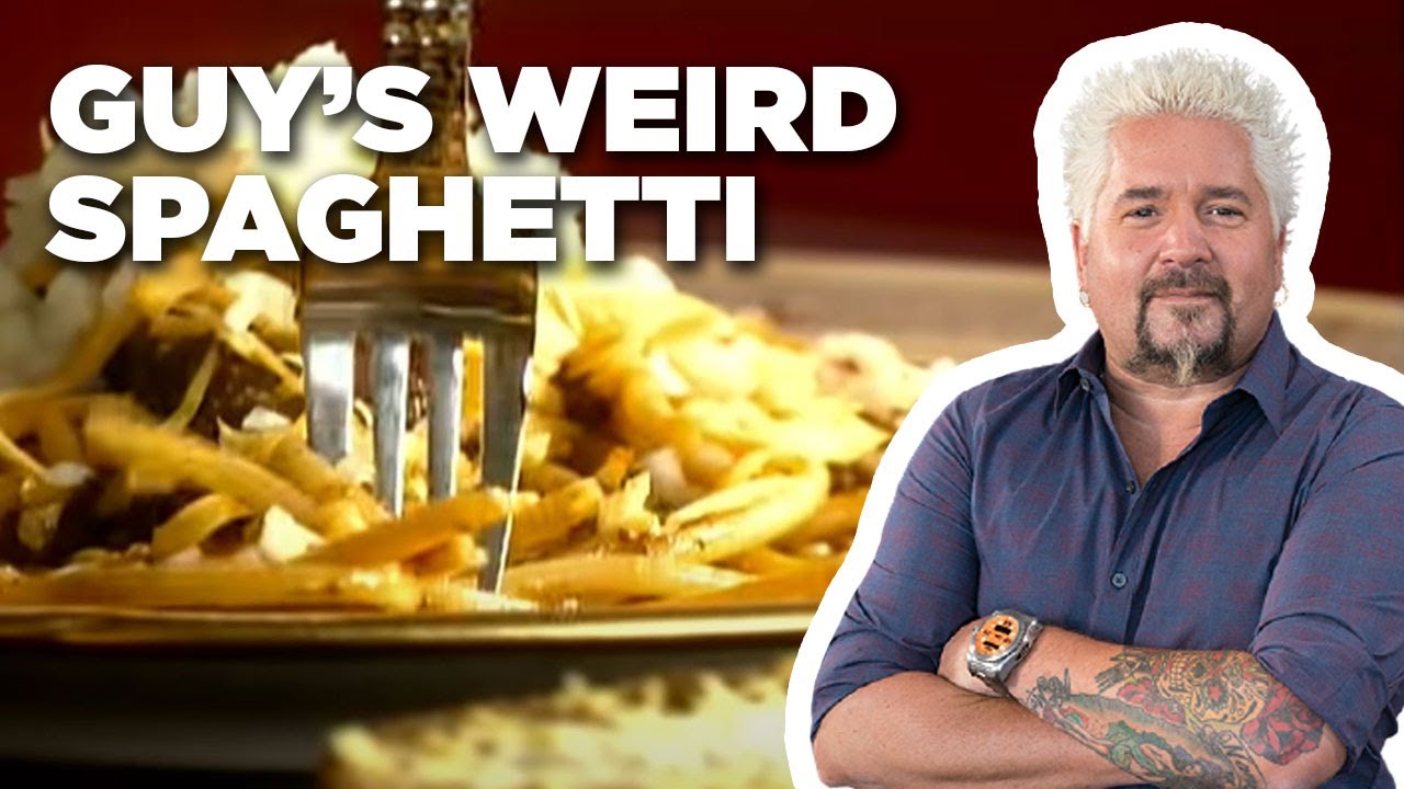 Guy Fieri Makes Weird Spaghetti | Guy's Big Bite | Food Network