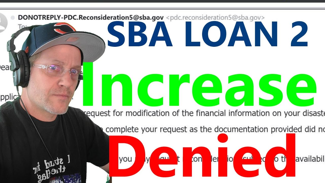 SBA email LETTER DENIED EIDL LOAN ROUND 2