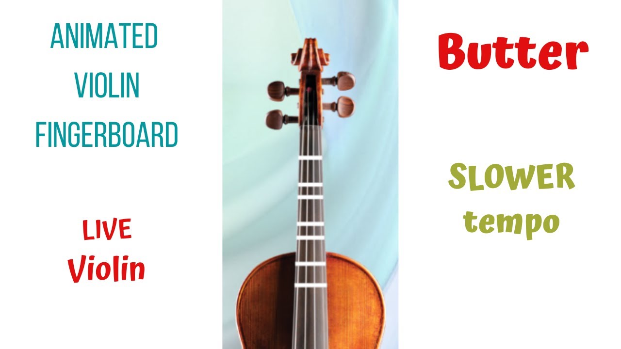 BUTTER 🧈 by BTS | LIVE Violin Cover | SLOWER Tempo | Animated Violin FINGERBOARD | Violin Tutorial