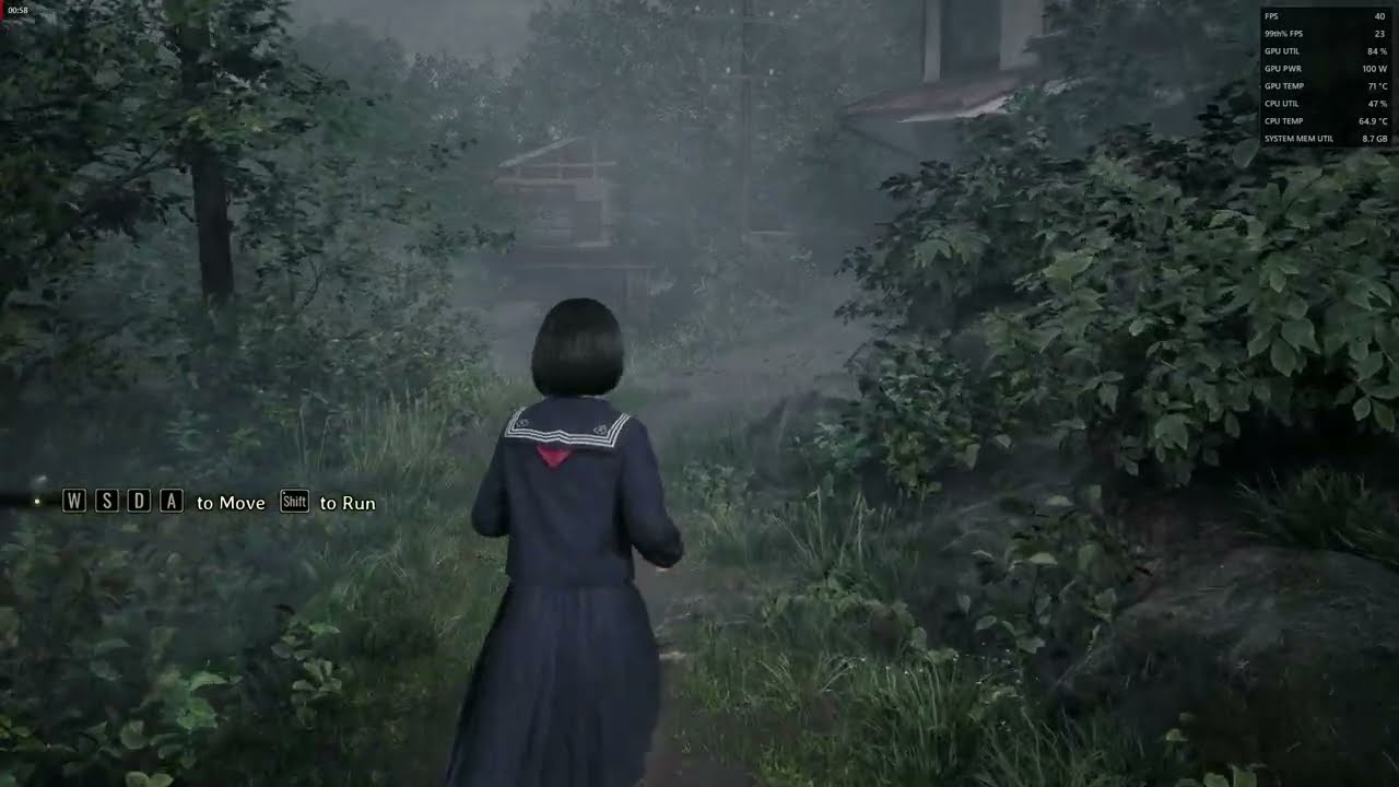 SILENT HILL f tested on rx 6600, 1080p/optimized settings/tsr