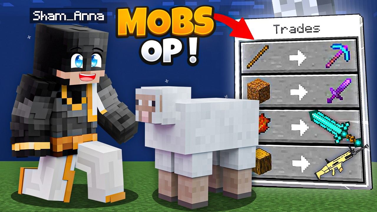 Minecraft, But Mobs Trade OP Items😱