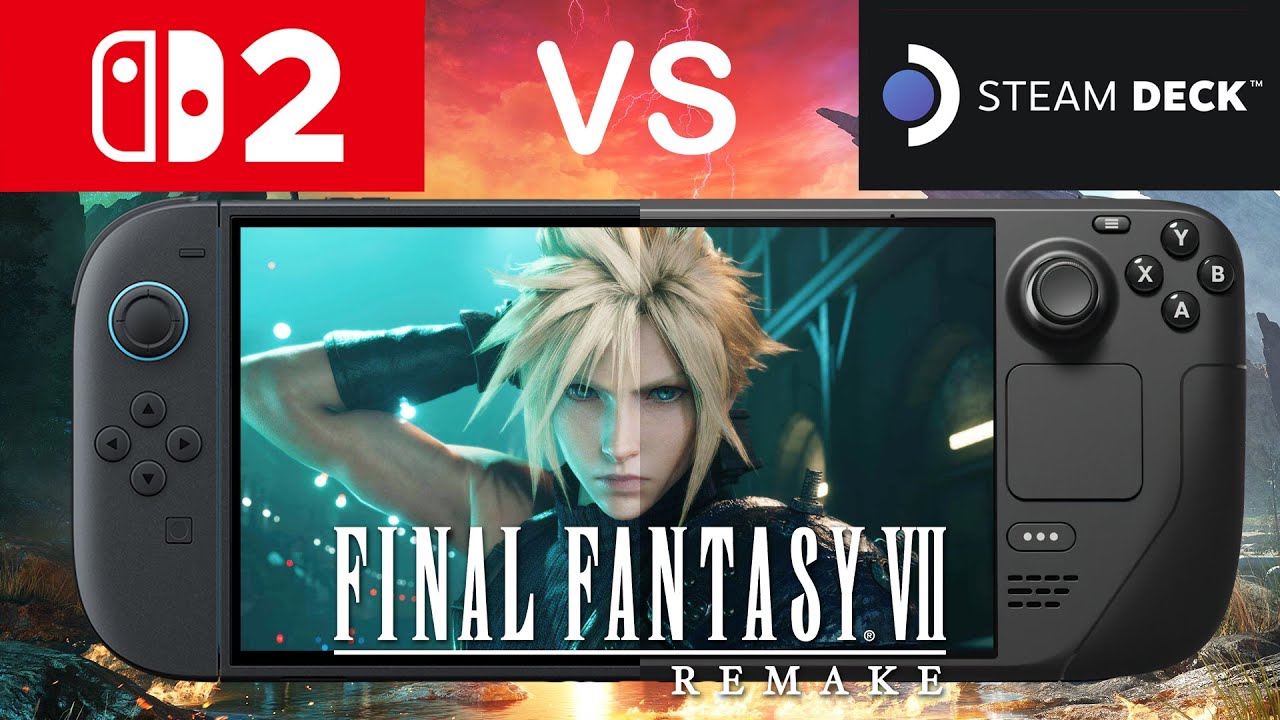 Final Fantasy VII Remake | Switch 2 vs Steam Deck Handheld Graphics Comparison