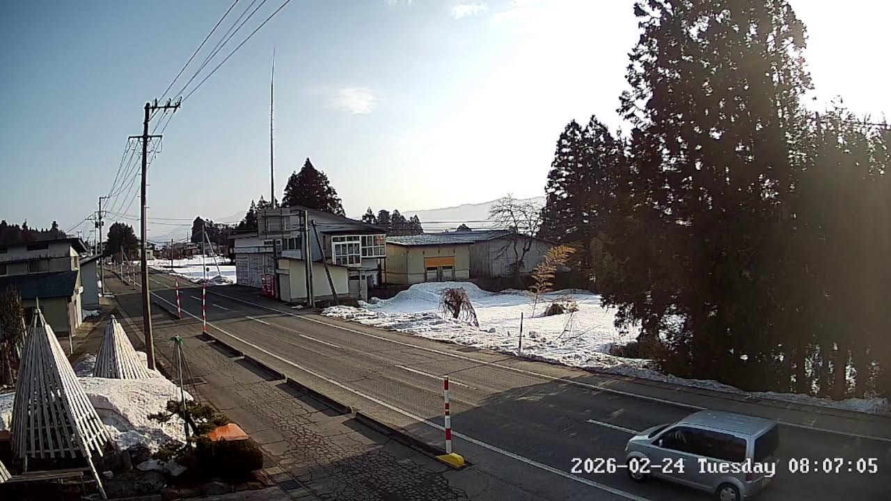 山形県長井市勧進代県道11号ライブカメラ Yamagata Nagai Live camera.world.cam