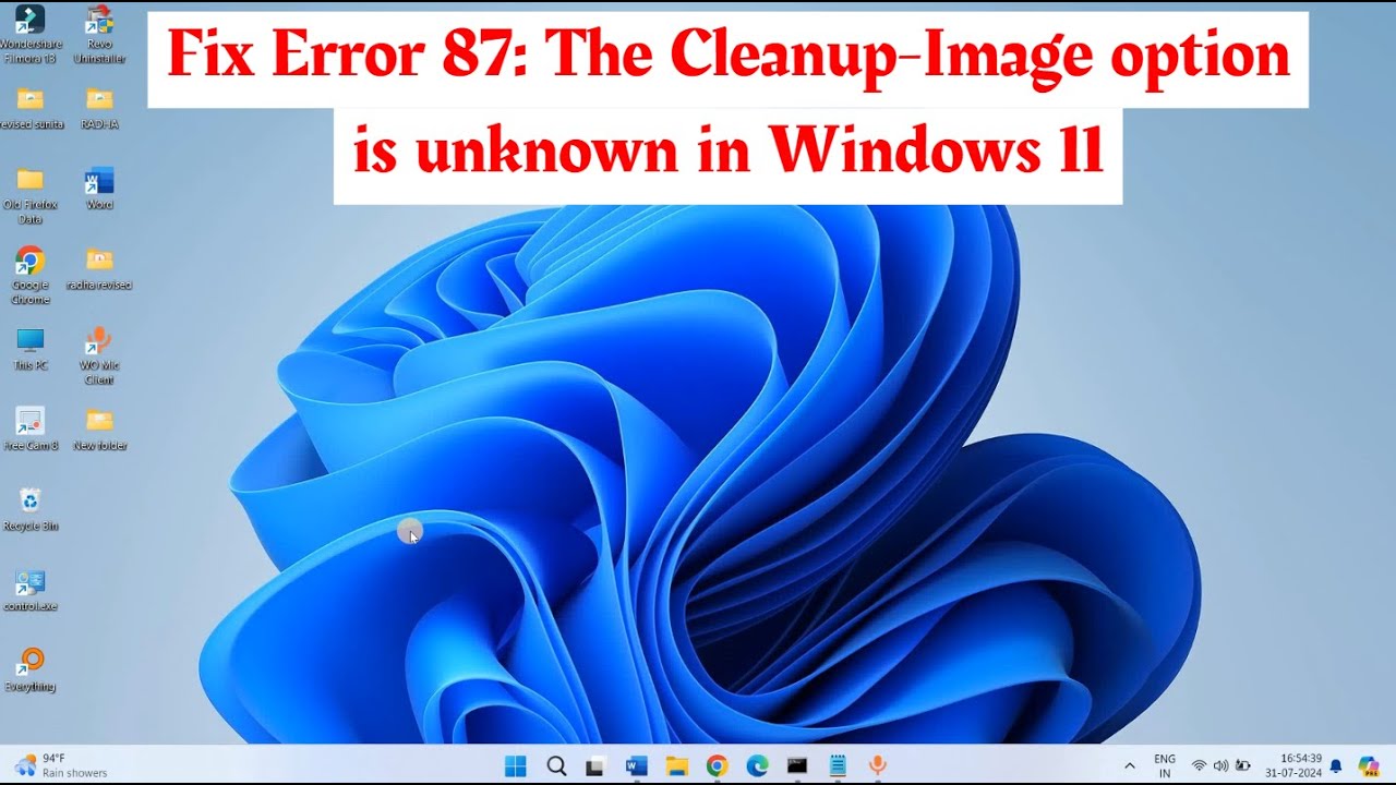 Fix DISM Error 87 The Cleanup Image option is unknown in Windows 11