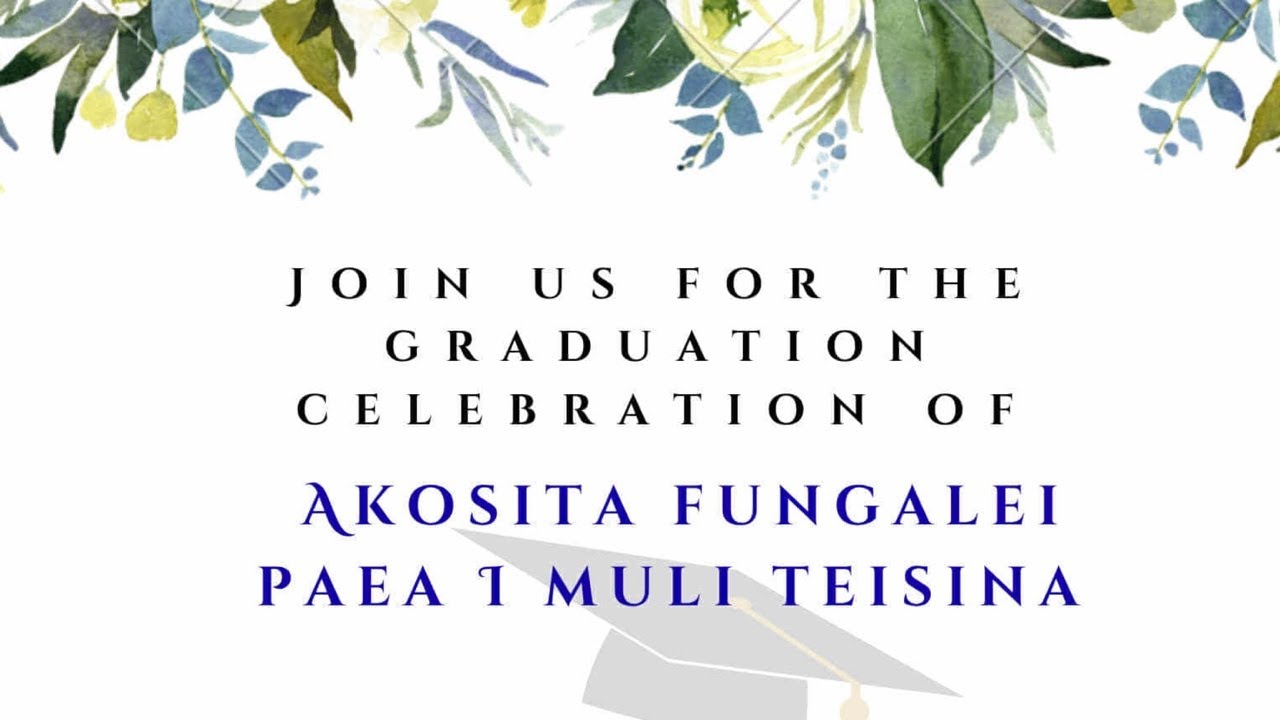 Graduations Celebration of Akosita Fungalei Pae I Muli Teisina 17 December 2025