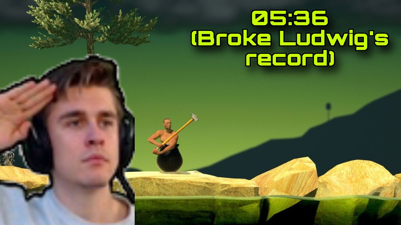Getting Over It Run (05:36s) | Broke Ludwig's Record