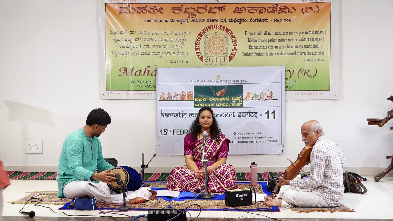 Sanak Art School Concert Series11 | M T Venkatesh | Parnika | Abhijith R | Mahati Cultural Academy