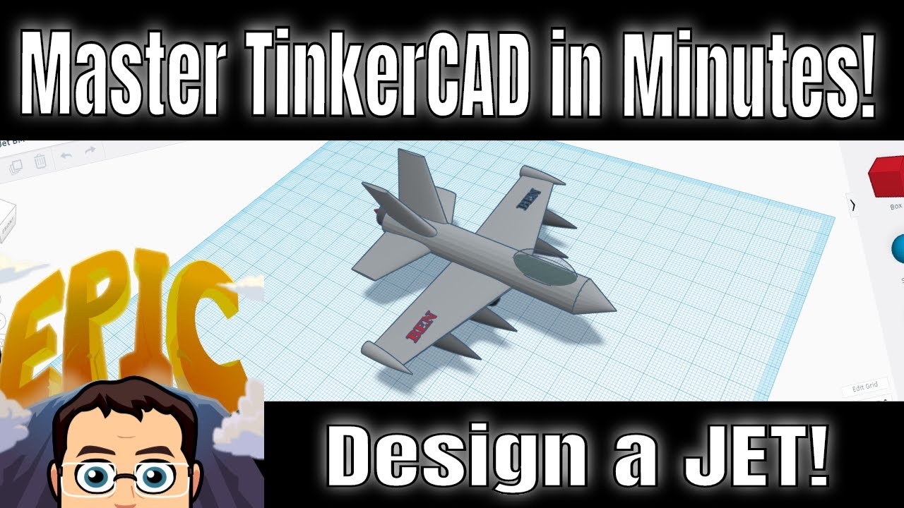 Спроектируйте самолет Tinkercad за считанные минуты | Проверьте карты для F22 Raptor!