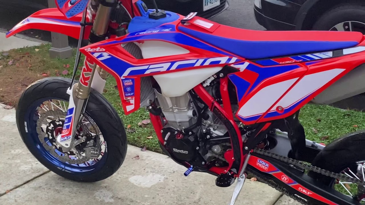 2020 Beta 430 rr Race Edition Supermoto with Warp 9 first tubeless wheels.