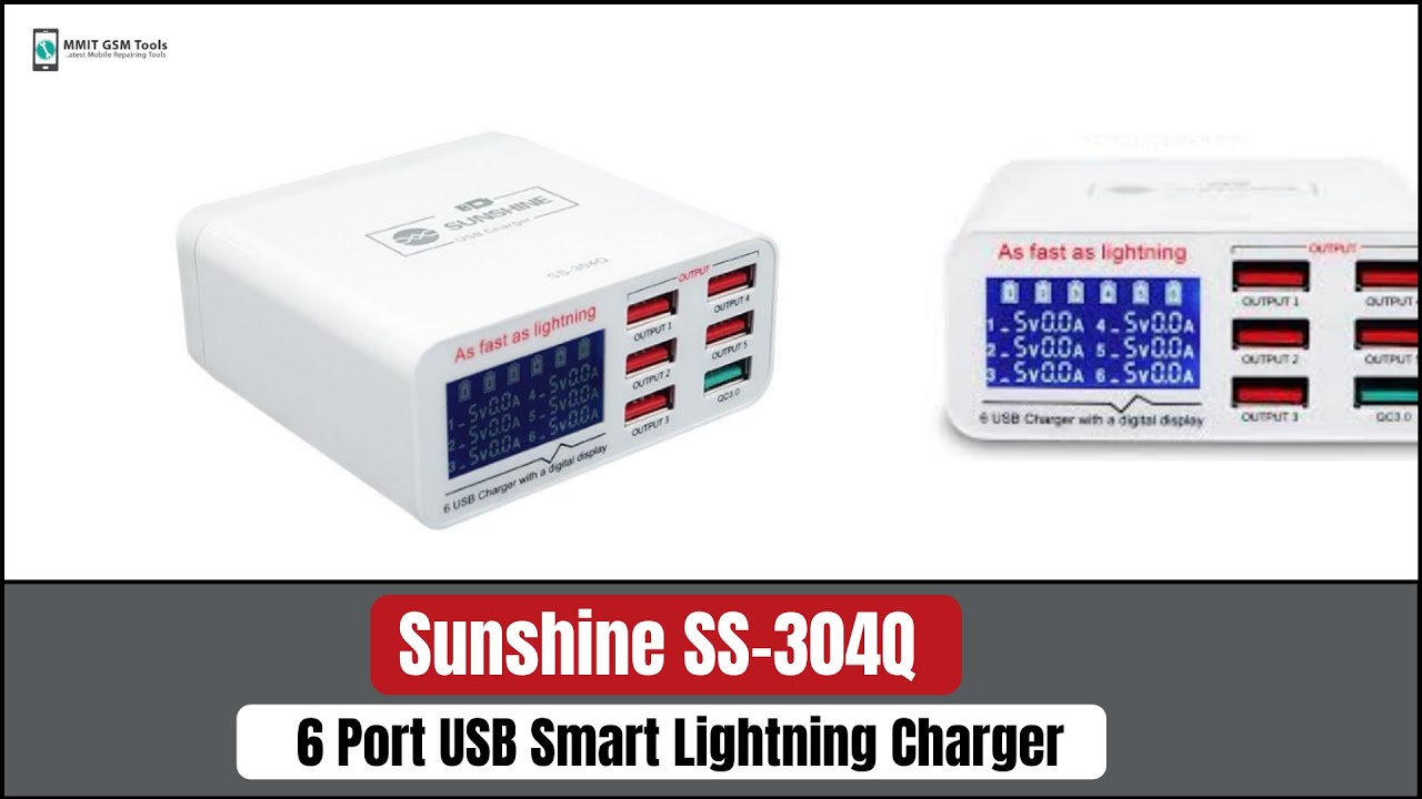Sunshine SS-304Q 6 Port USB Smart Lightning Charger