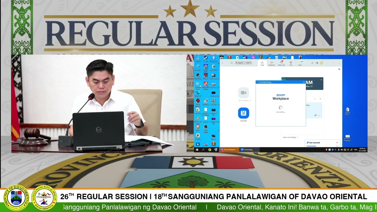 THE 26TH REGULAR SESSION OF THE 18TH SANGGUNIANG PANLALAWIGAN OF DAVAO ORIENTAL