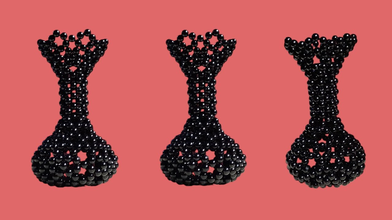 Beaded vase / handmade vase