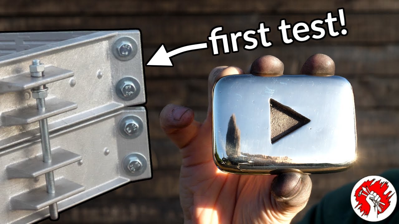 Aluminium casting flask - FIRST TEST! & Casting two bronze play buttons and a bronze strike tool